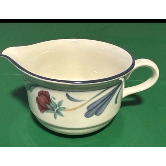 Lenox Chinastone "Poppies On Blue" - Sugar Bowl with Lid And Creamer Set - Picture 4 of 7